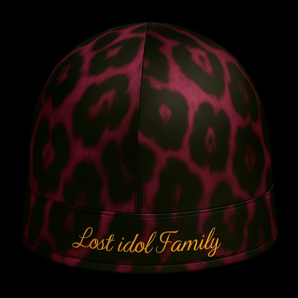 "PINK PANTHER" Leopard Print Skull Cap