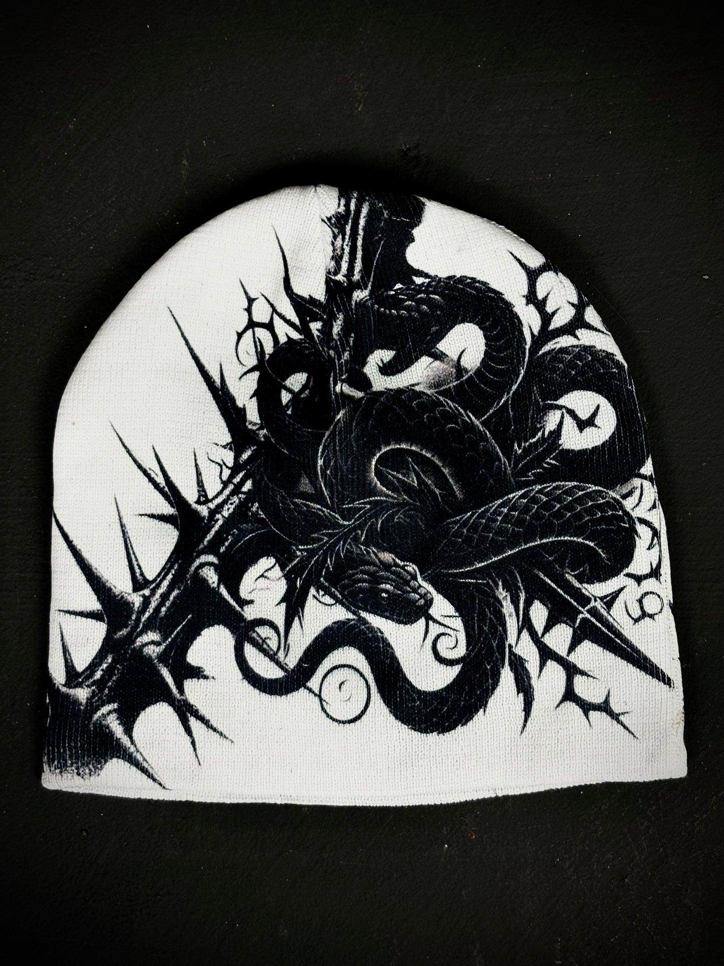 PROTECTED EAGLE + SERPENT SILK LINED BEANIE