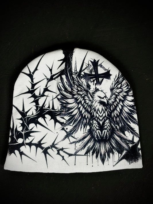 PROTECTED EAGLE + SERPENT SILK LINED BEANIE