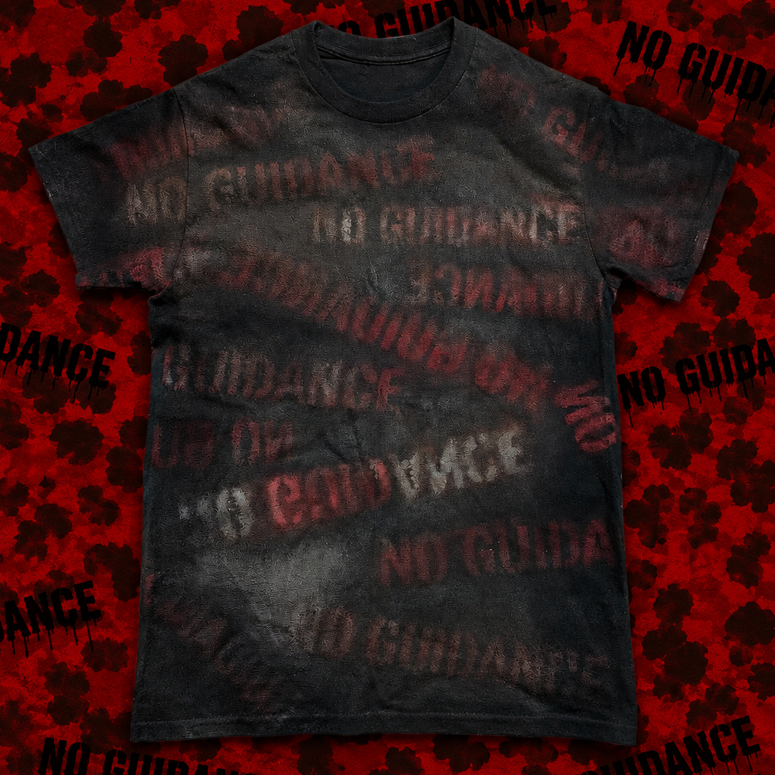 NO GUIDANCE BLOOD RED CAMO TEE