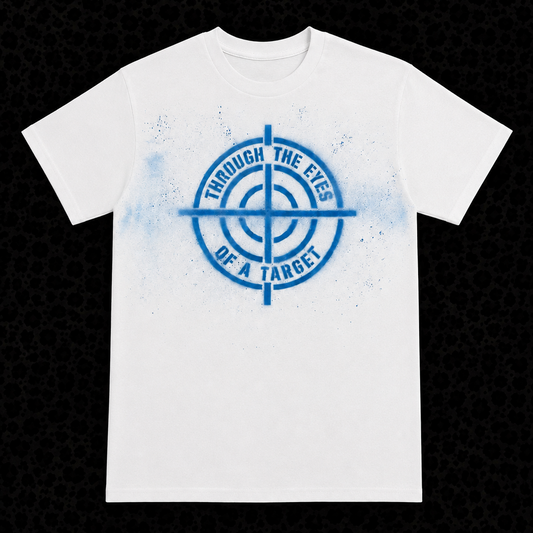 THROUGH THE EYES OF A TARGET TEE (WHITE/BLUE)