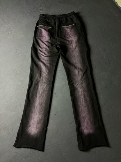 BLACK + STONE PURPLE WASH ZIP-FLARE "NO GUIDANCE" SWEATPANTS